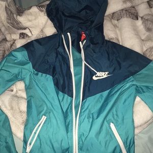 Blue nike windbreaker